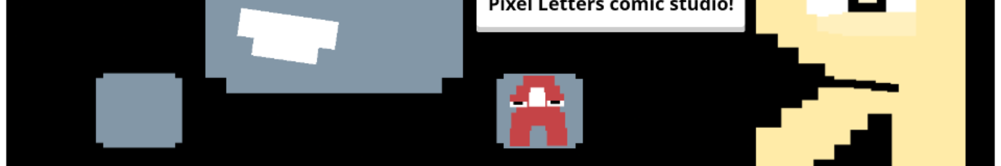 Pixel letters Comic Studio