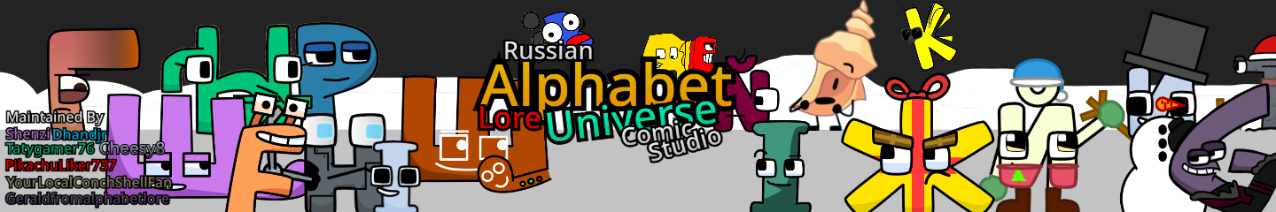 The cast for my reboot of Russian Alphabet Lore - Comic Studio