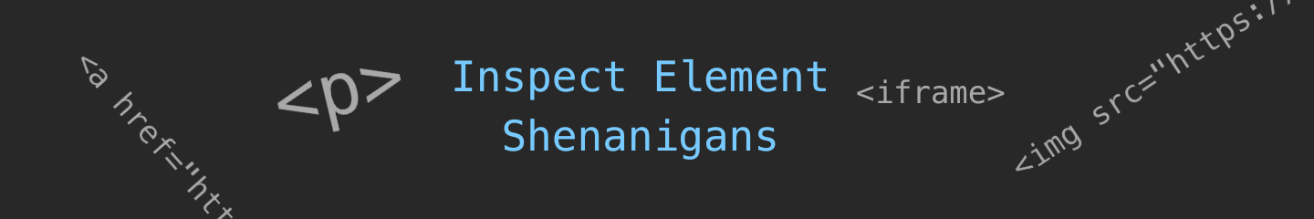 Inspect Element Shenanigans Comic Studio
