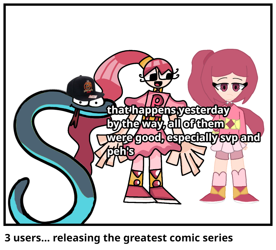 3 users... releasing the greatest comic series