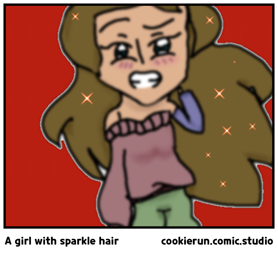 A girl with sparkle hair
