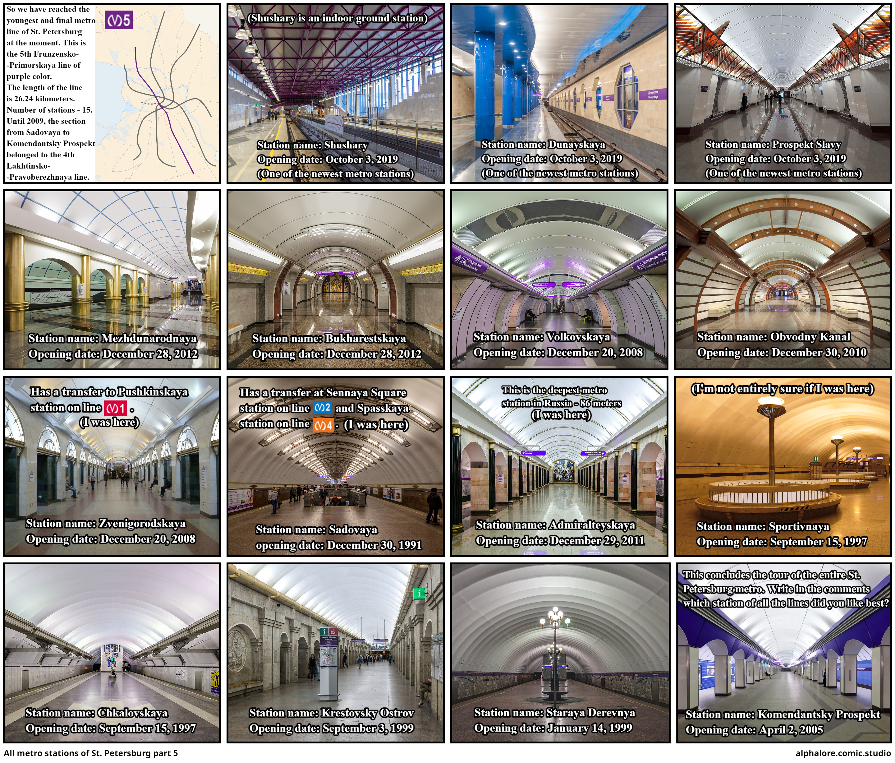 All metro stations of St. Petersburg part 5