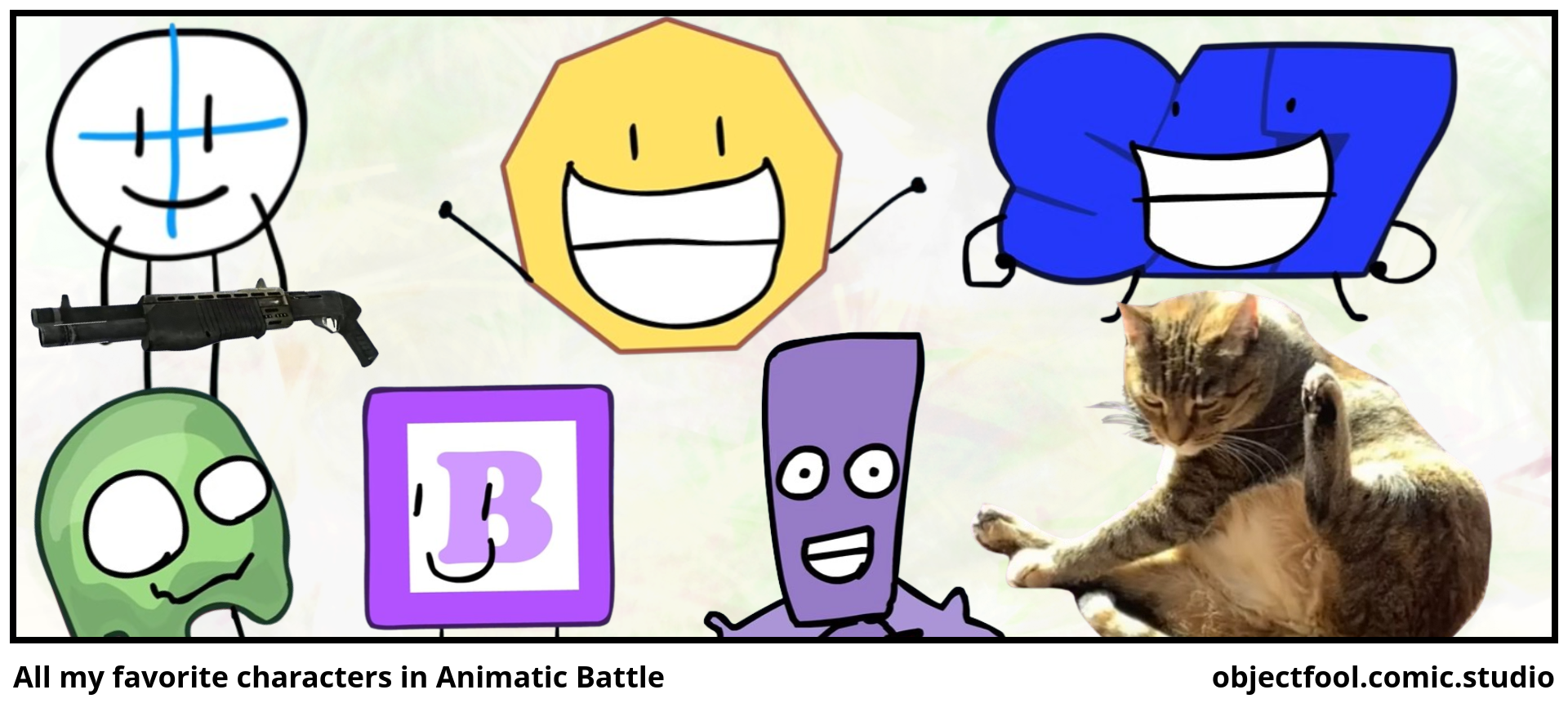 All my favorite characters in Animatic Battle 