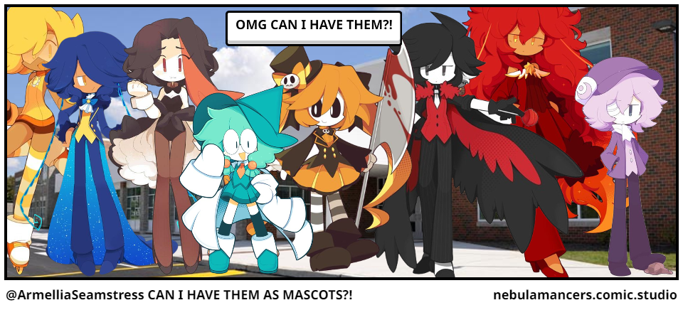 @ArmelliaSeamstress CAN I HAVE THEM AS MASCOTS?!