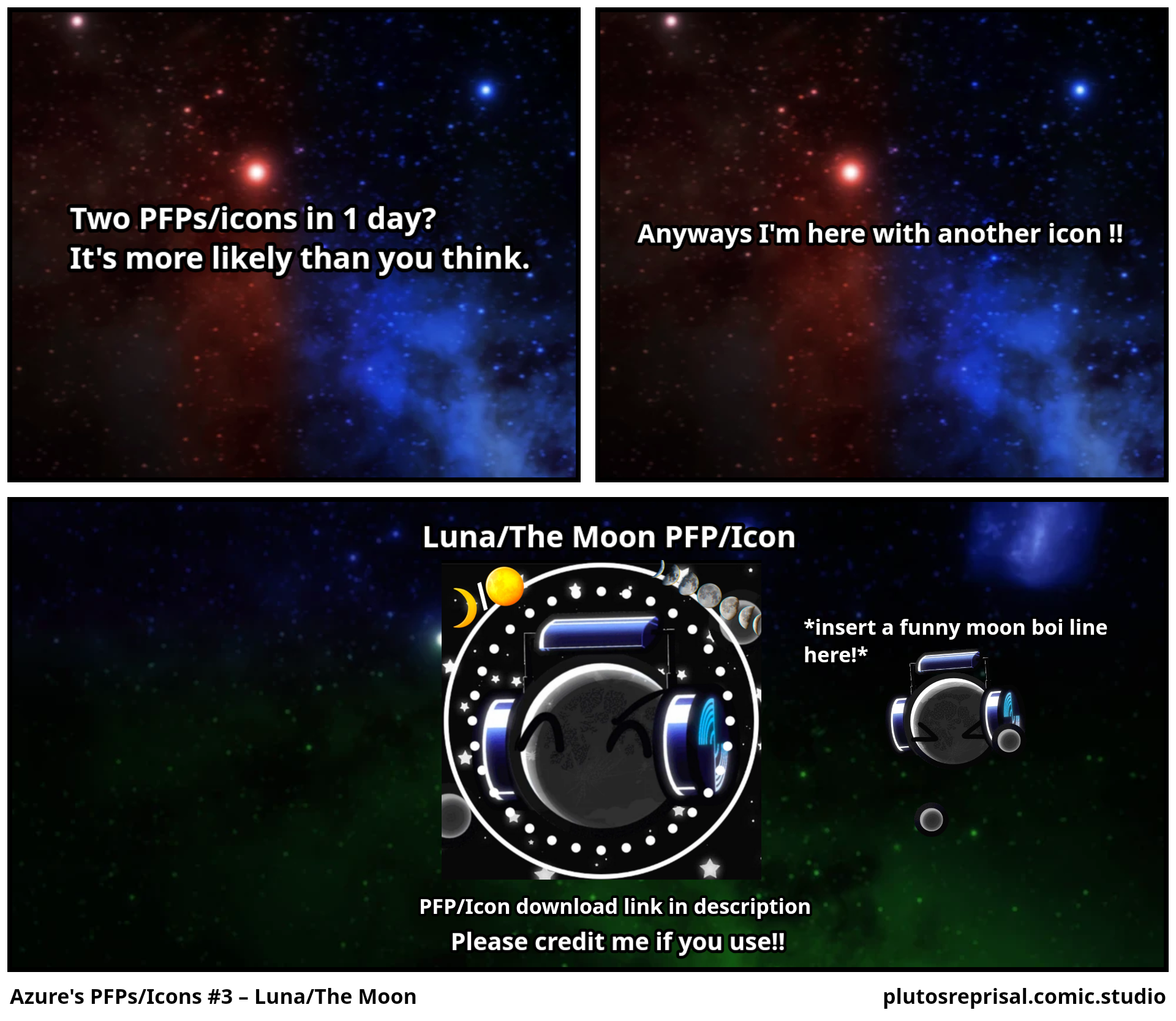 Azure's PFPs/Icons #3 – Luna/The Moon