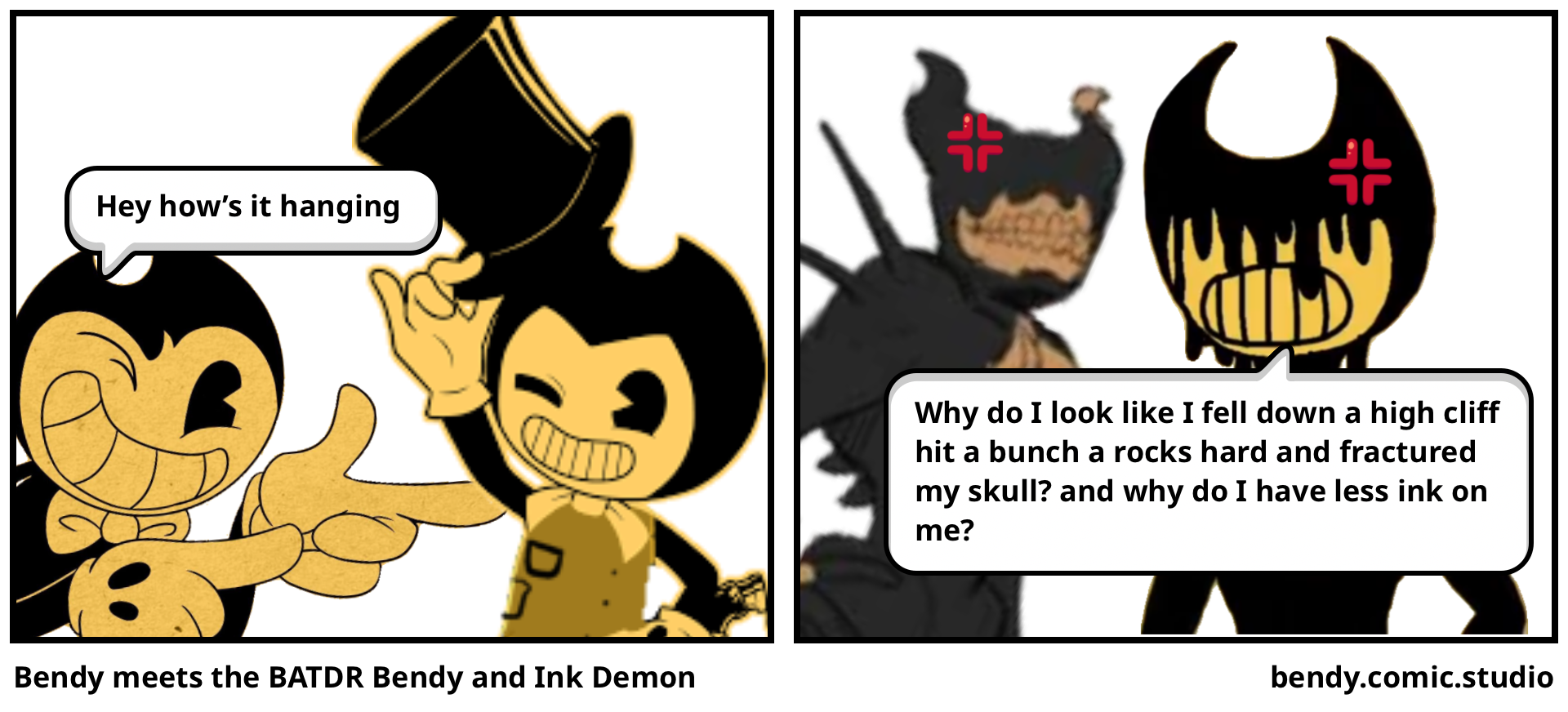 Bendy meets the BATDR Bendy and Ink Demon 