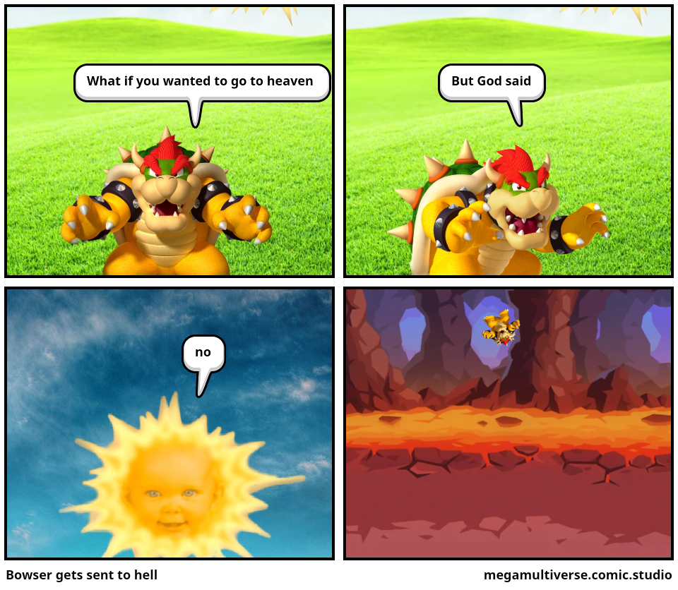 Bowser gets sent to hell