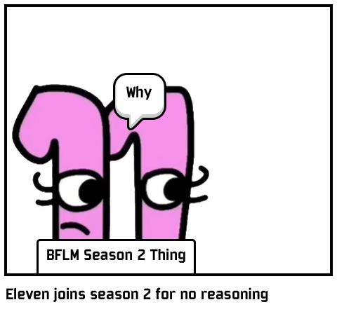 Eleven joins season 2 for no reasoning