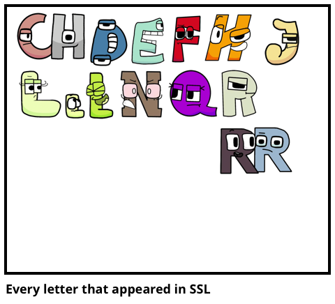 Every letter that appeared in SSL