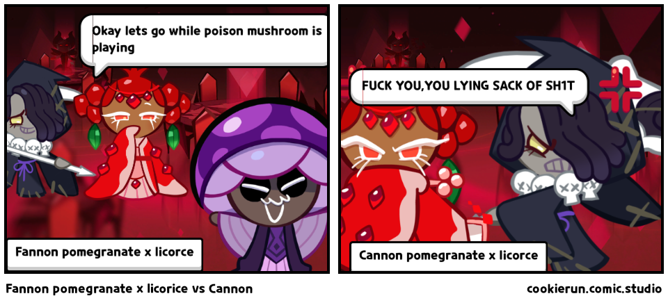 Fannon pomegranate x licorice vs Cannon 