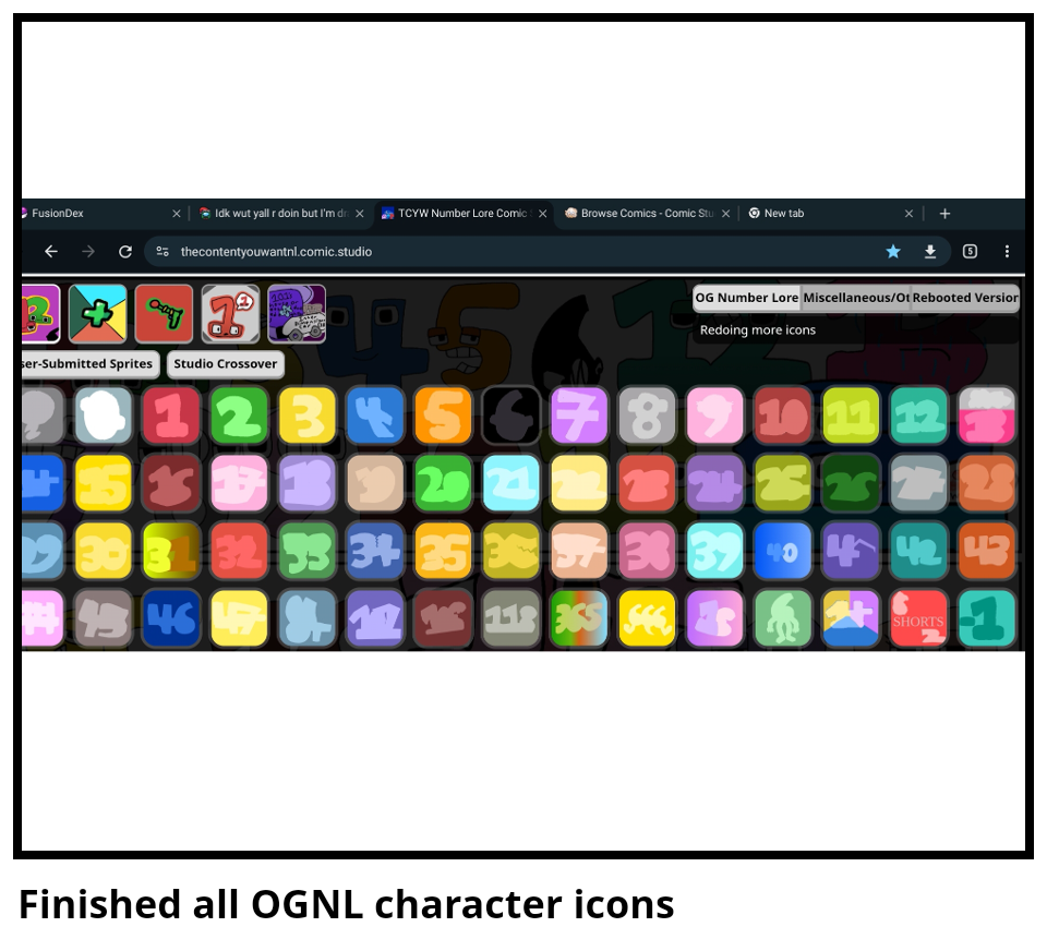Finished all OGNL character icons