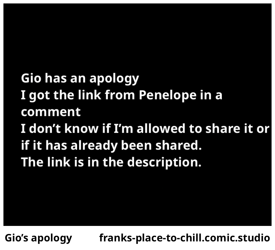 Gio’s apology
