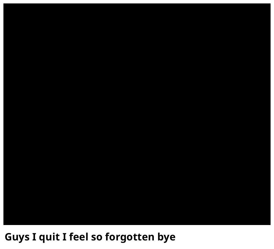 Guys I quit I feel so forgotten bye