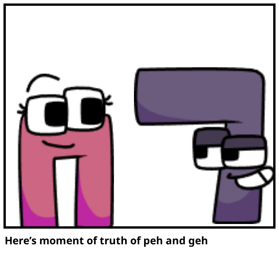 Here’s moment of truth of peh and geh
