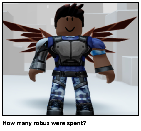 How many robux were spent?