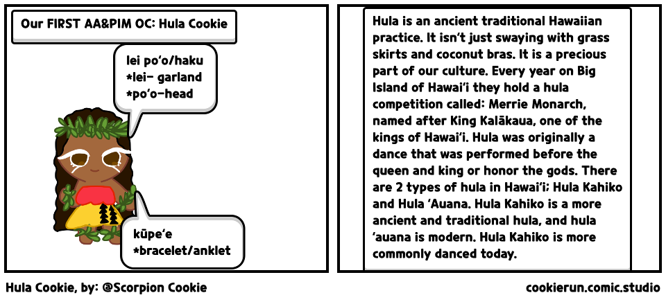 Hula Cookie, by: @Scorpion Cookie