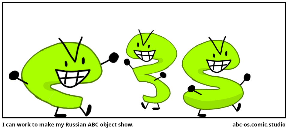 I can work to make my Russian ABC object show.