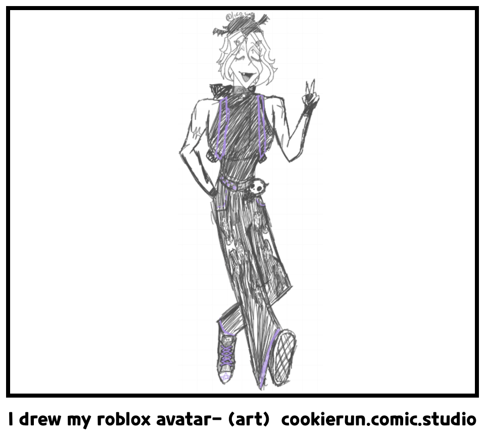 I drew my roblox avatar- (art)