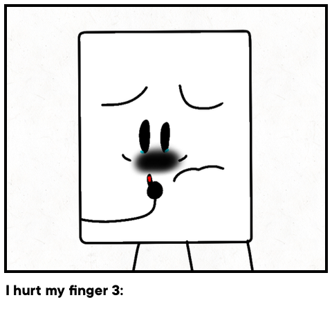 I hurt my finger 3: