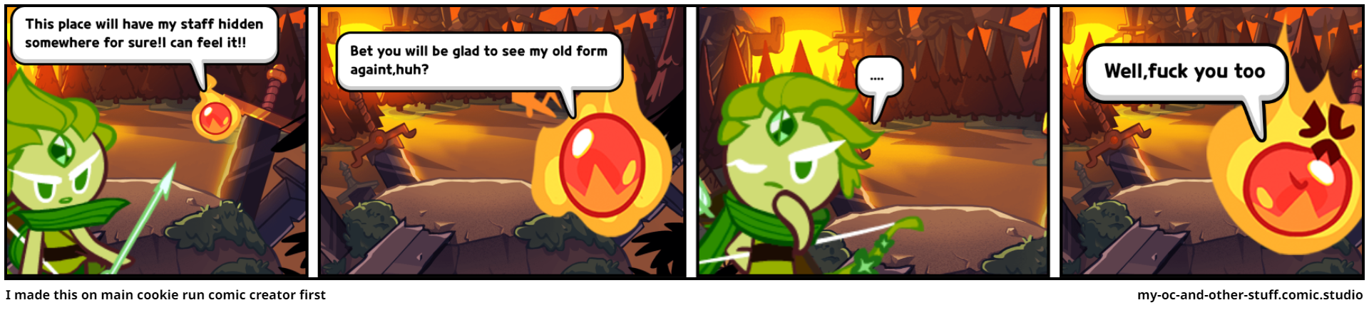 I made this on main cookie run comic creator first