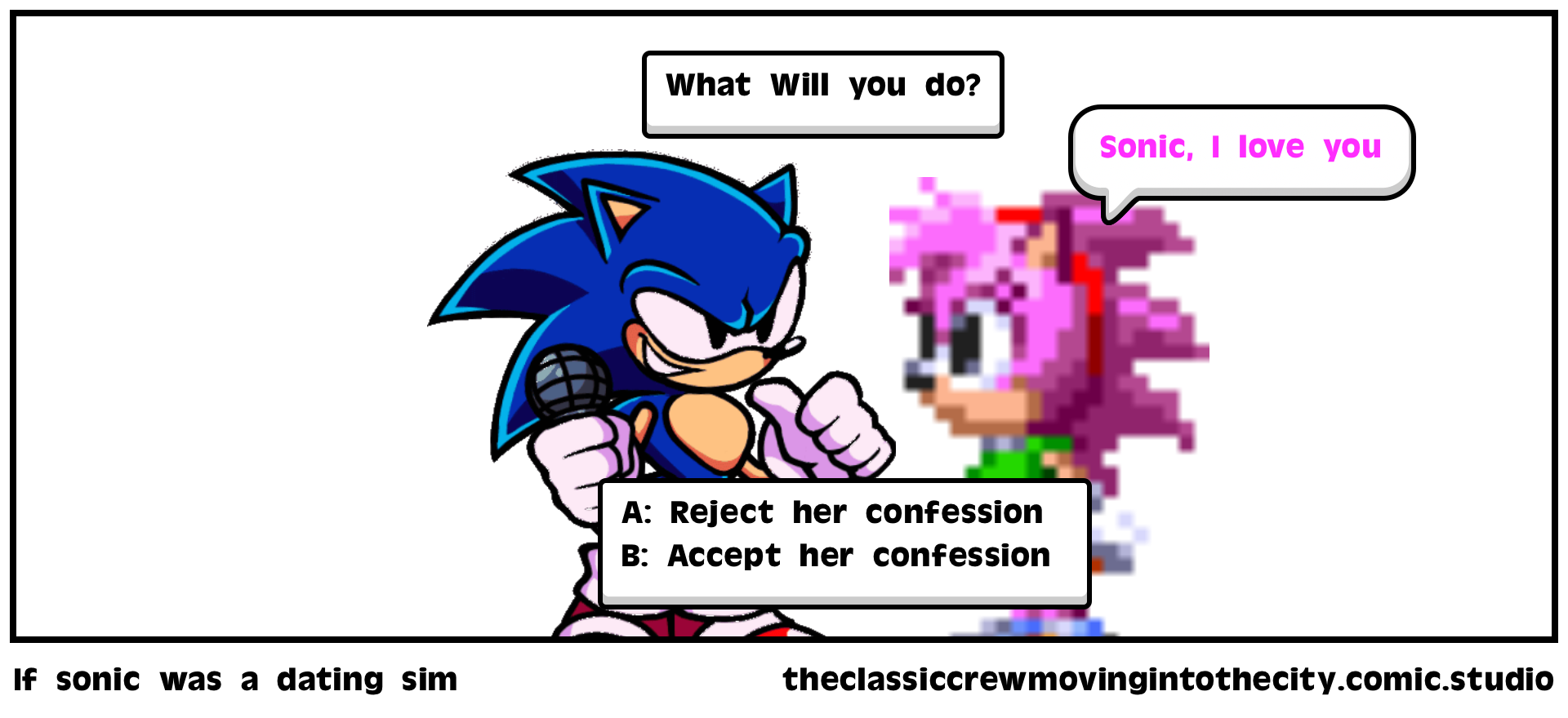 If sonic was a dating sim