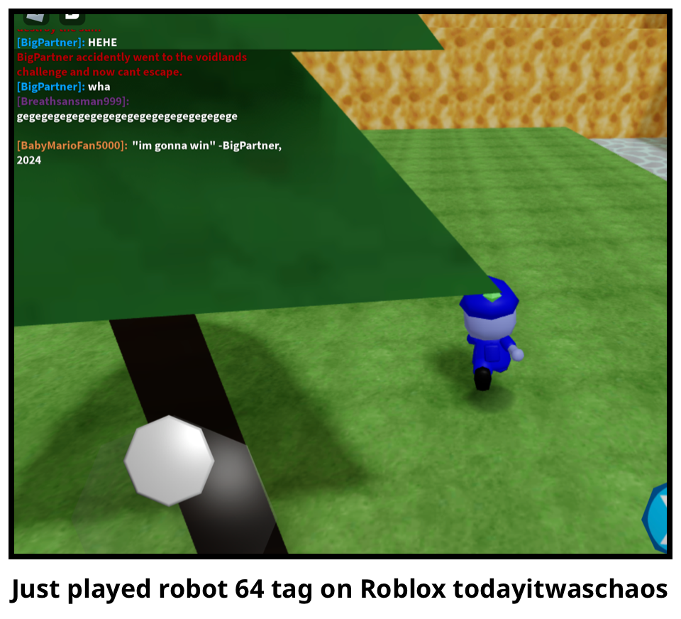 Just played robot 64 tag on Roblox todayitwaschaos