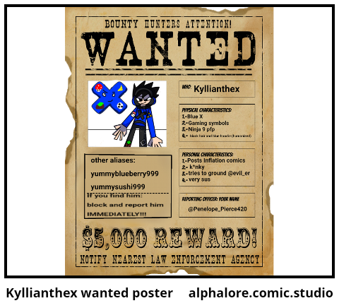 Kyllianthex wanted poster 