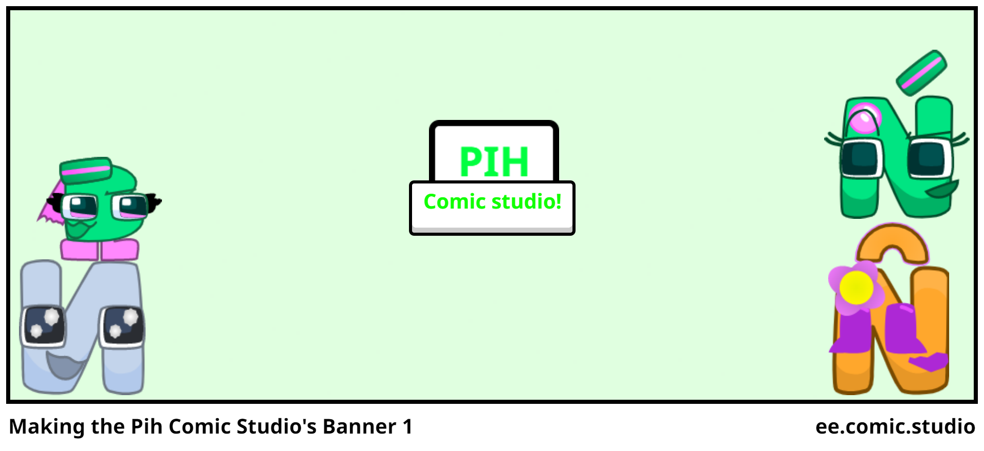 Making the Pih Comic Studio's Banner 1