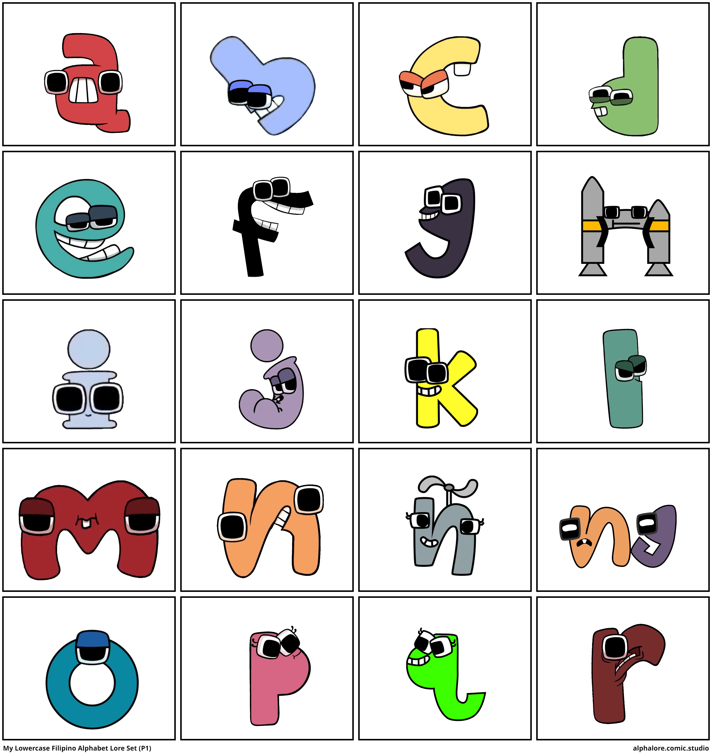 My Lowercase Filipino Alphabet Lore Set (P1)