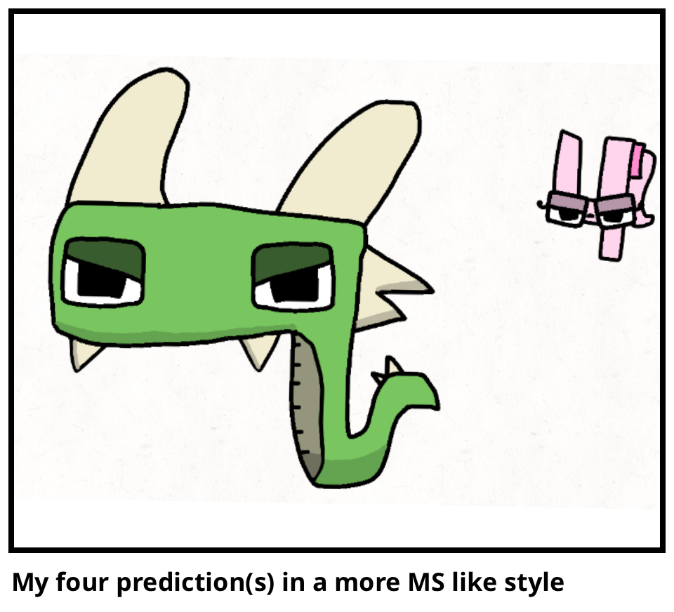 My four prediction(s) in a more MS like style