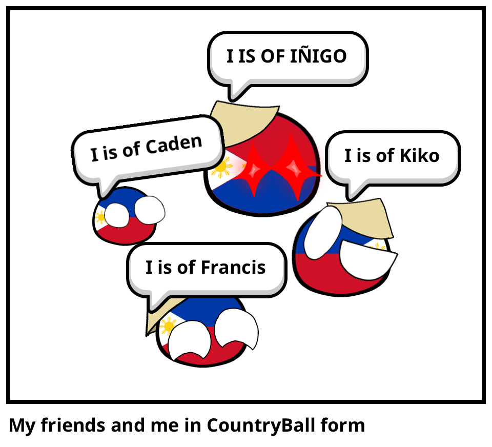 My friends and me in CountryBall form