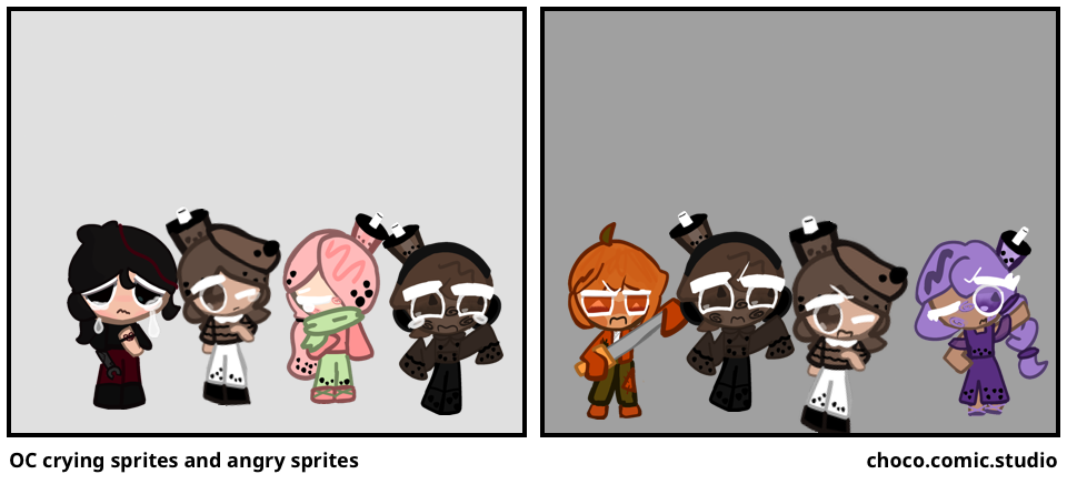 OC crying sprites and angry sprites