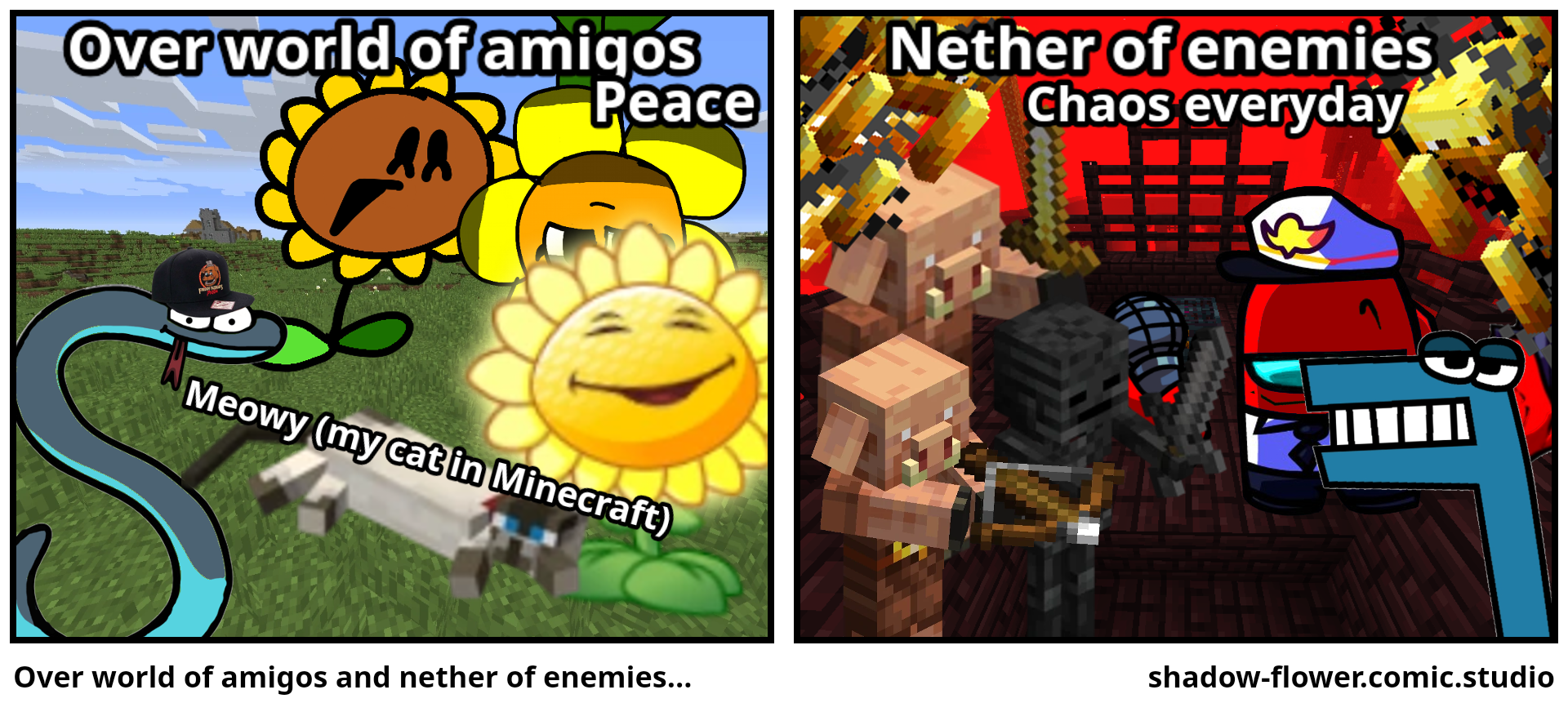 Over world of amigos and nether of enemies... 