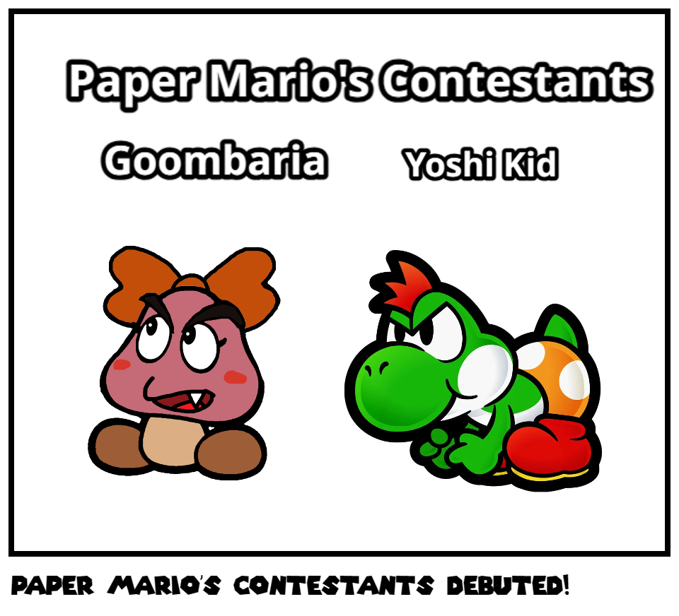 Paper Mario's Contestants Debuted!