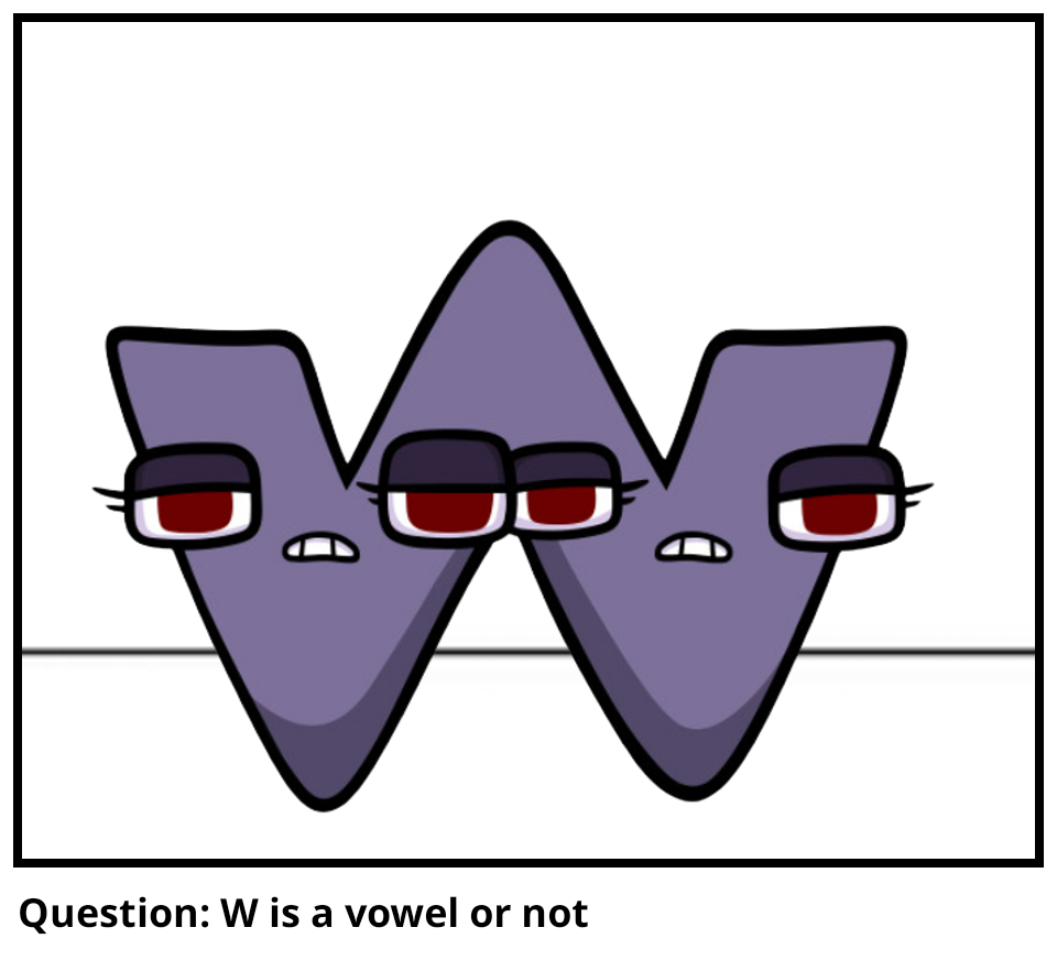 Question: W is a vowel or not