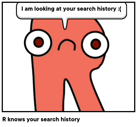 R knows your search history