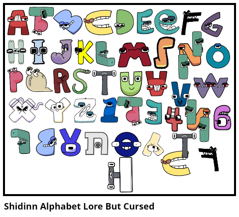 Shidinn Alphabet Lore But Cursed