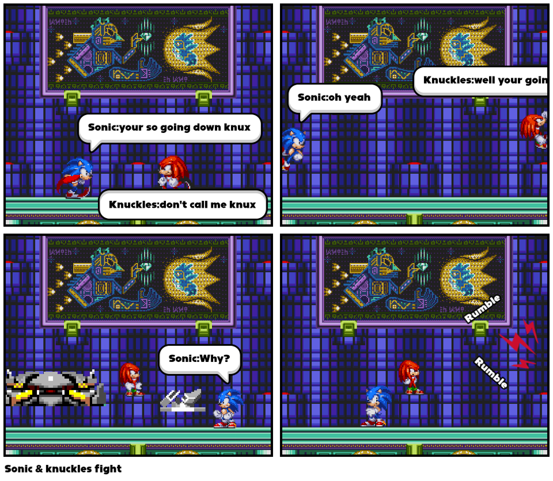 Sonic & knuckles fight