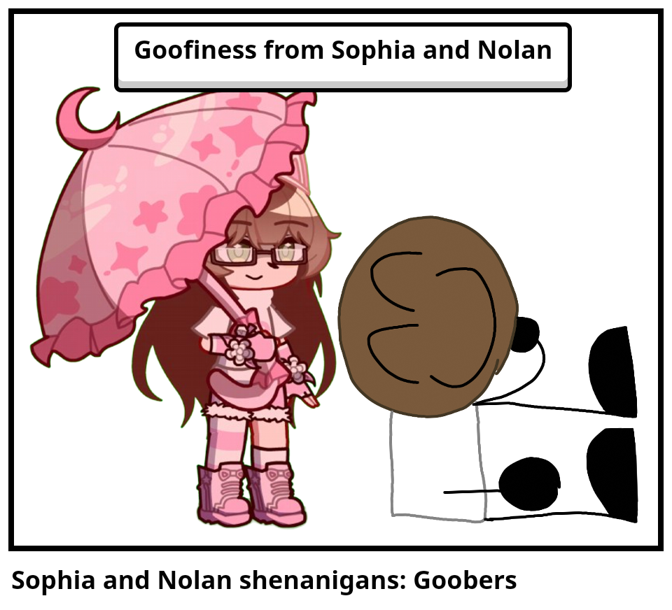 Sophia and Nolan shenanigans: Goobers