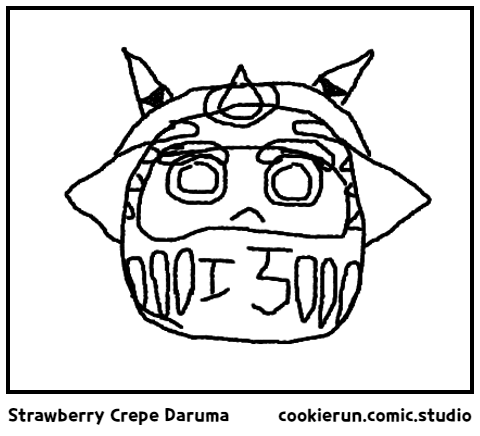 Strawberry Crepe Daruma