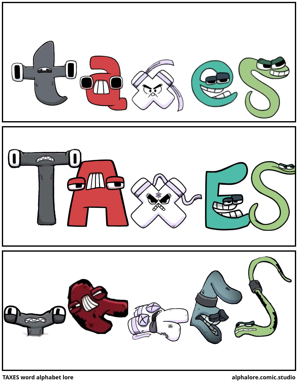 TAXES word alphabet lore