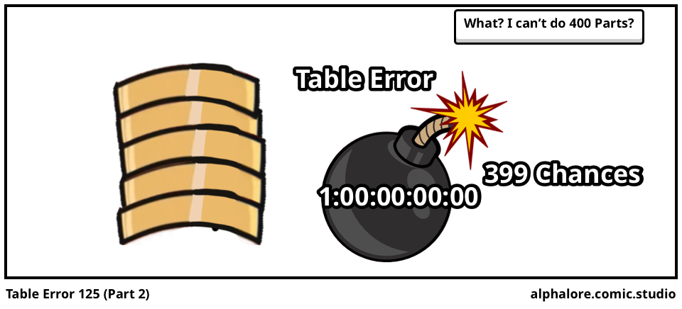 Table Error 125 (Part 2)