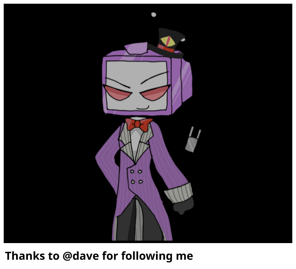 Thanks to @dave for following me