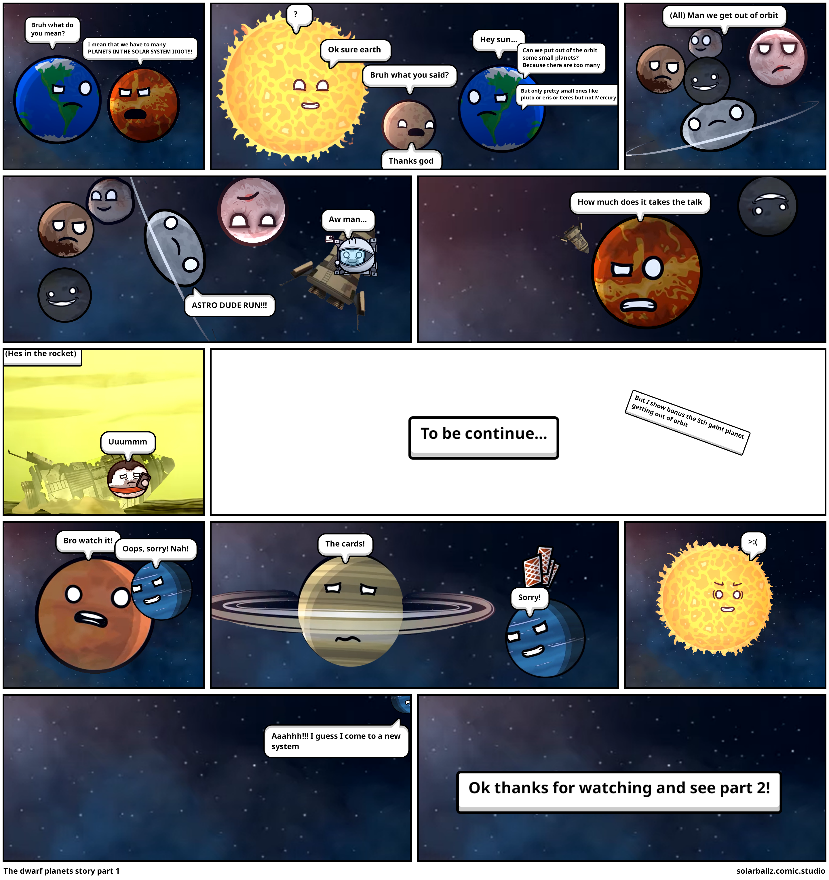 The dwarf planets story part 1