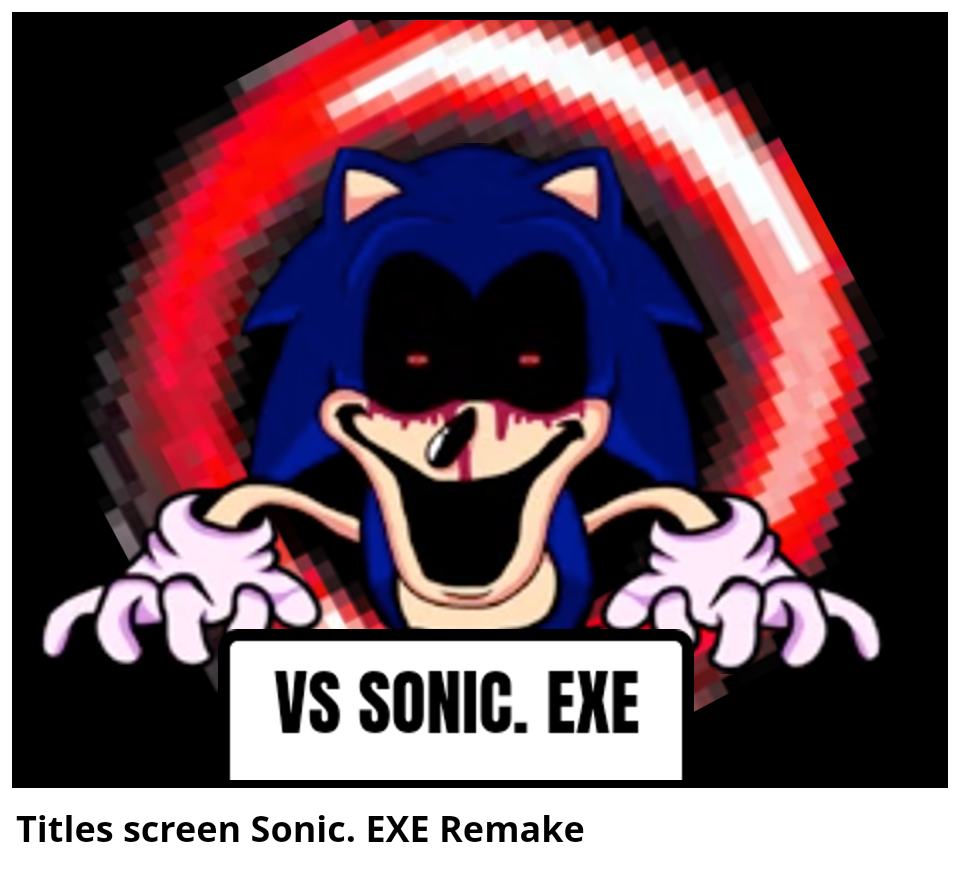 Titles screen Sonic. EXE Remake