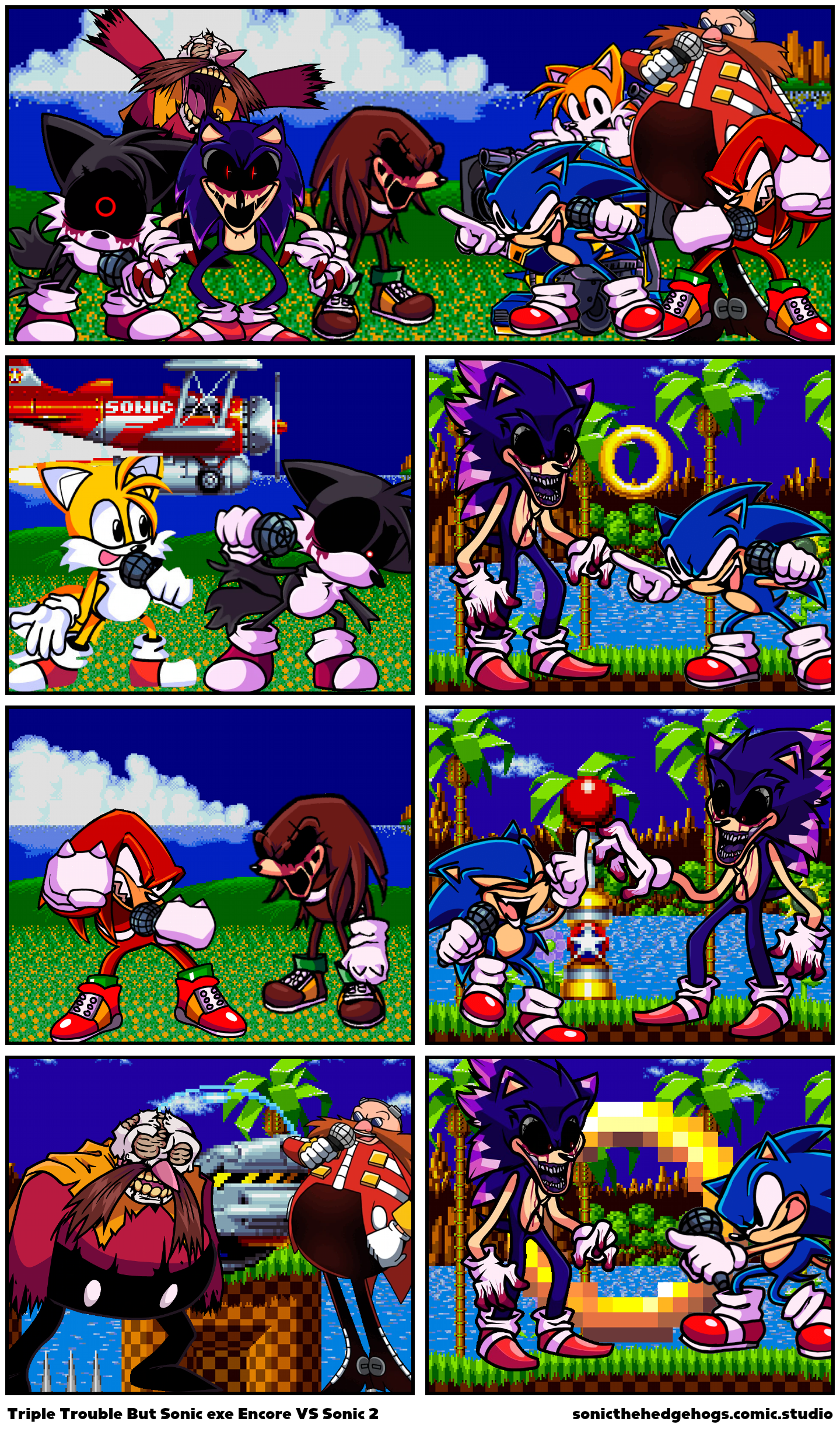 Triple Trouble But Sonic exe Encore VS Sonic 2