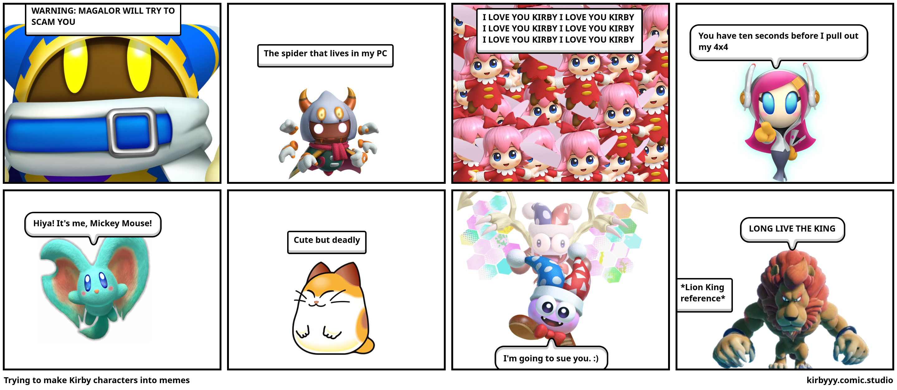Trying to make Kirby characters into memes