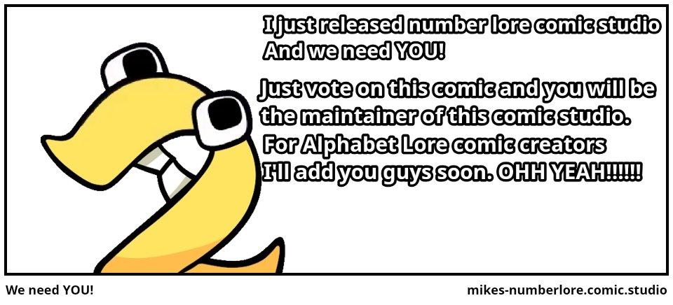 We need YOU!