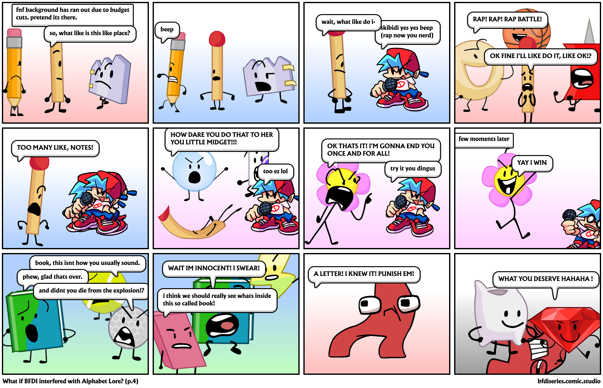 What if BFDI interfered with Alphabet Lore? (p.4)