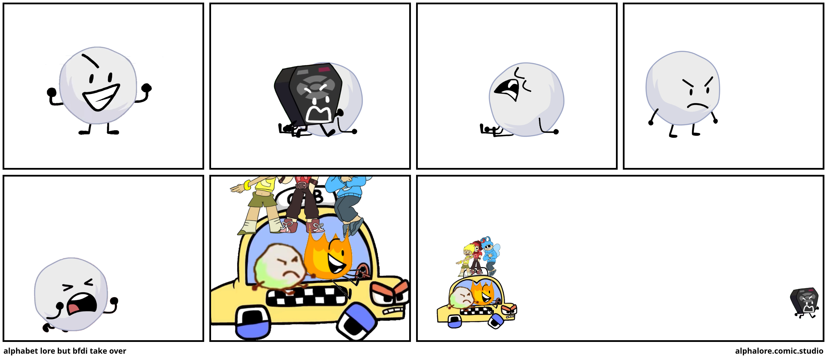 alphabet lore but bfdi take over